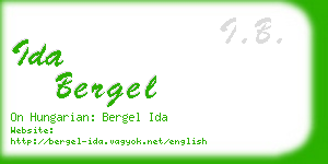 ida bergel business card